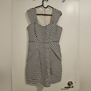 Pink Martini Monochrome Striped Mini Dress